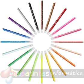 Bic Kids Couleur Pack de 24 Rotuladores - Punta Mediana - Lavable - Colores Surtidos-3