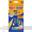 Bic Kids Evolution Stripes Caja de 12 Lapices de Colores surtidos - Fabricados en Resina - Punta Ultraresistente - Mina Pigmentada de 3.20 mm