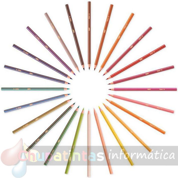 Bic Kids Evolution Stripes Caja de 24 Lápices de Colores Surtidos-5