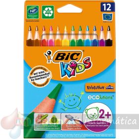 Bic Kids Evolution Triangle Pack de 12 Lápices de Colores Triangulares-1