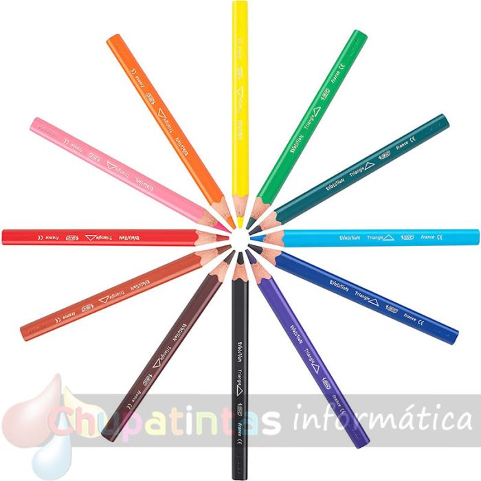 Bic Kids Evolution Triangle Pack de 12 Lápices de Colores Triangulares-4