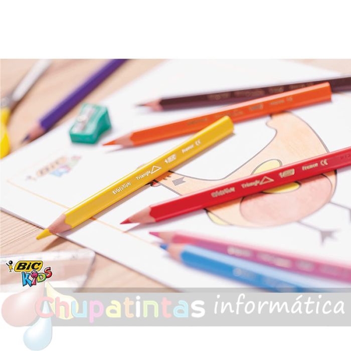 Bic Kids Evolution Triangle Pack de 12 Lápices de Colores Triangulares-5