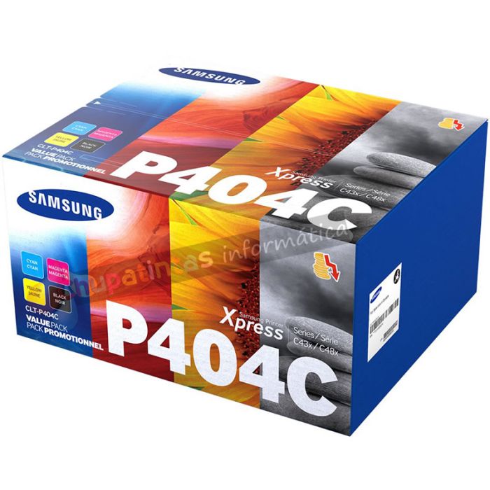 Samsung CLT-P404C Pack de 4 Cartuchos de Tóner Originales - SU365A-3
