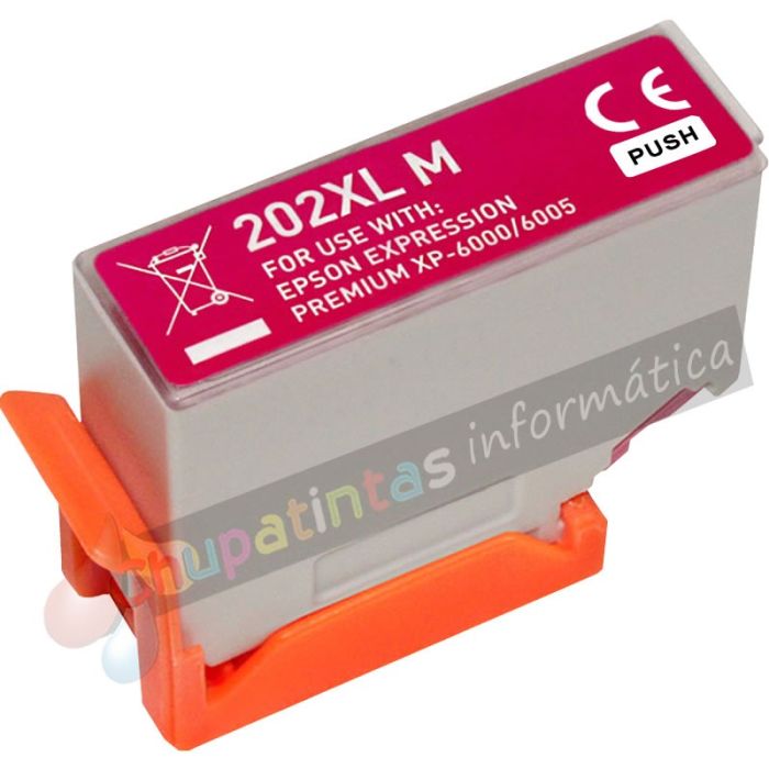 Epson 202XL Magenta Cartucho de Tinta Genérico - Reemplaza C13T02H34010/C13T02F34010