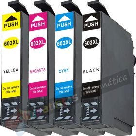 Epson 603XL Pack Ahorro 4 Cartuchos de Tinta Genéricos