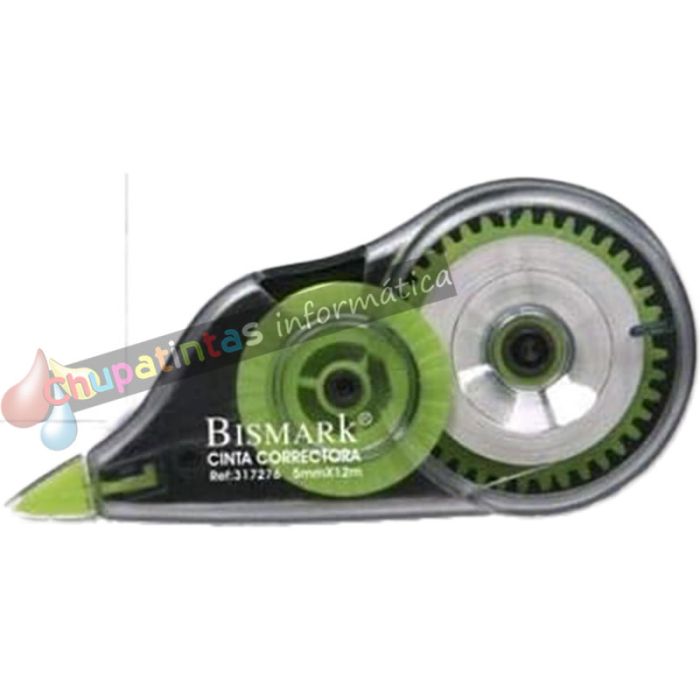 Bismark Cinta Correctora 5mm x 12m - Cuerpo Transparente - Forma Ergonómica-3