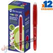 Bismark Fix Boligrafo Borrable - Punta Fina 0.7mm - Con Capuchon - Color Rojo