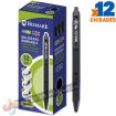 Bismark Fix Boligrafo Retractil Borrable - Punta Fina 0.7mm - Con Clip - Color Negro