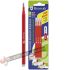 Bismark Fix Pack de 3 Recambios para Bolígrafo Borrable - Punta Fina 0.7mm - Color Rojo