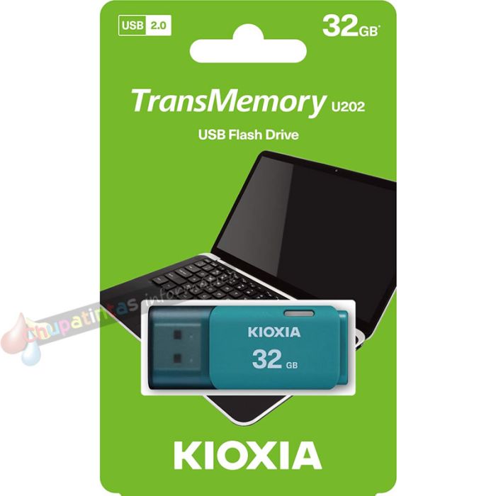 Kioxia TransMemory U202 Memoria USB 2.0 32GB (Pendrive) Azul-13