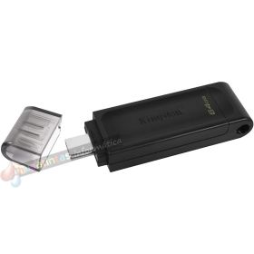 Kingston DataTraveler 70 Memoria USB Tipo C 64GB - USB-C 3.2 Gen 1 - Con Tapa - Color Negro (Pendrive)-3
