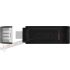 Kingston DataTraveler 70 Memoria USB Tipo C 256GB - USB-C 3.2 Gen 1 - Con Tapa - Color Negro (Pendrive)-1