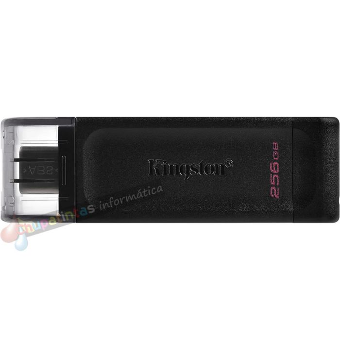 Kingston DataTraveler 70 Memoria USB Tipo C 256GB - USB-C 3.2 Gen 1 - Con Tapa - Color Negro (Pendrive)-2