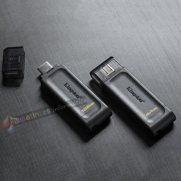 Kingston DataTraveler 70 Memoria USB-C 3.2 Gen 1 256GB - Con Tapa - Color Negro (Pendrive)