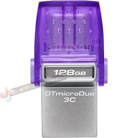 Kingston DataTraveler microDuo 3C Memoria USB-A + USB-C 128GB 3.2 Gen 1 - Velocidad de Lectura 200 MB/s - (Pendrive)-1