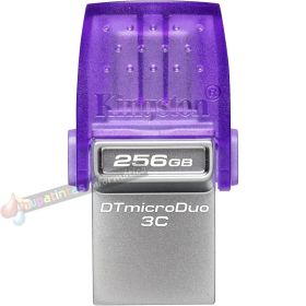 Kingston DataTraveler microDuo 3C Memoria USB-A + USB-C 256GB 3.2 Gen 1 - Velocidad de Lectura 200 MB/s - (Pendrive)-1