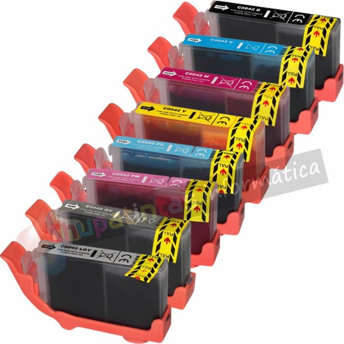 Canon CLI42 Pack de 8 Cartuchos de Tinta Genéricos - Reemplaza 6384B010