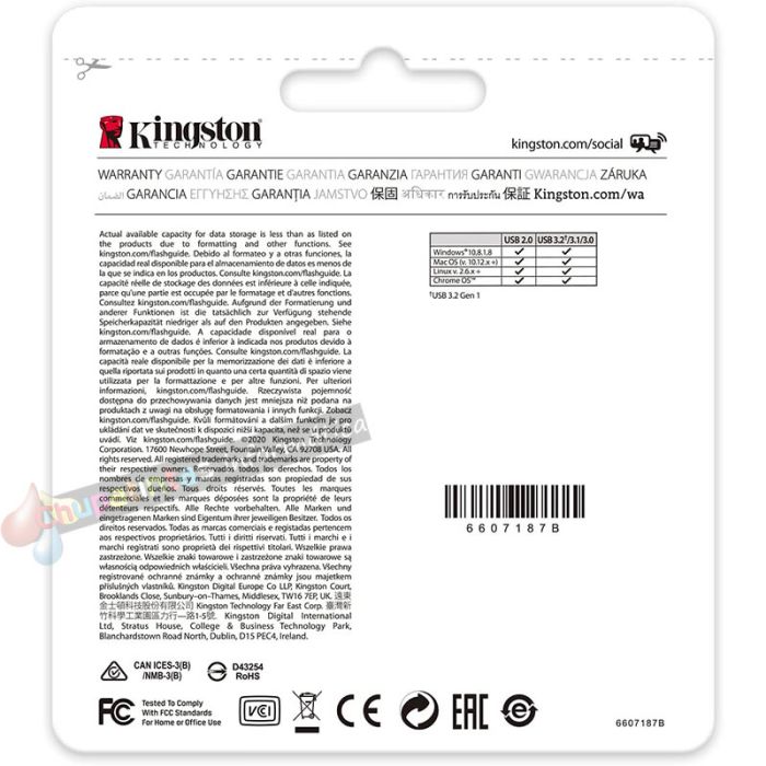 Kingston DataTraveler Kyson Memoria USB 128GB - 3.2 Gen 1 - 200 MB/s en Lectura - Diseño Metálico - Color Plata (Pendrive)-4