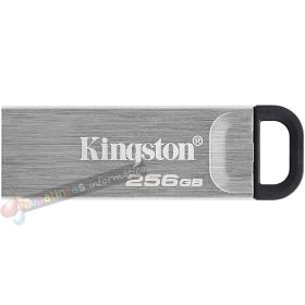Kingston DataTraveler Kyson Memoria USB 256GB - 3.2 Gen 1 - 200 MB/s en Lectura - Diseño Metálico - Color Plata (Pendrive)-1