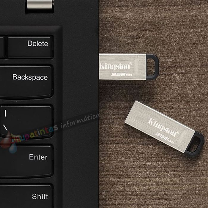 Kingston DataTraveler Kyson Memoria USB 256GB - 3.2 Gen 1 - 200 MB/s en Lectura - Diseño Metálico - Color Plata (Pendrive)-6