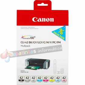 Canon CLI42 Pack de 8 Cartuchos de Tinta Originales - 6384B010-1