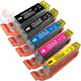 Canon PGI520/CLI521 Pack de 5 Cartuchos de Tinta Genéricos