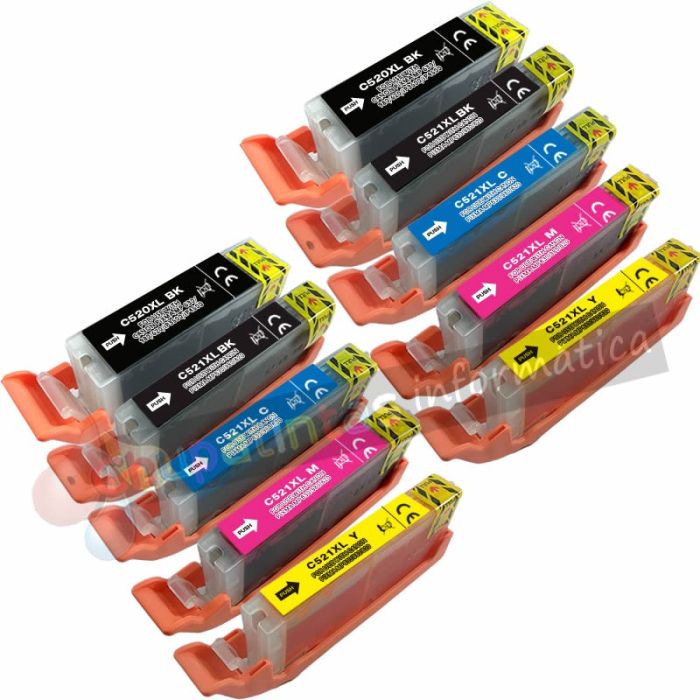 Canon PGI520/CLI521 Pack de 10 Cartuchos de Tinta Genéricos