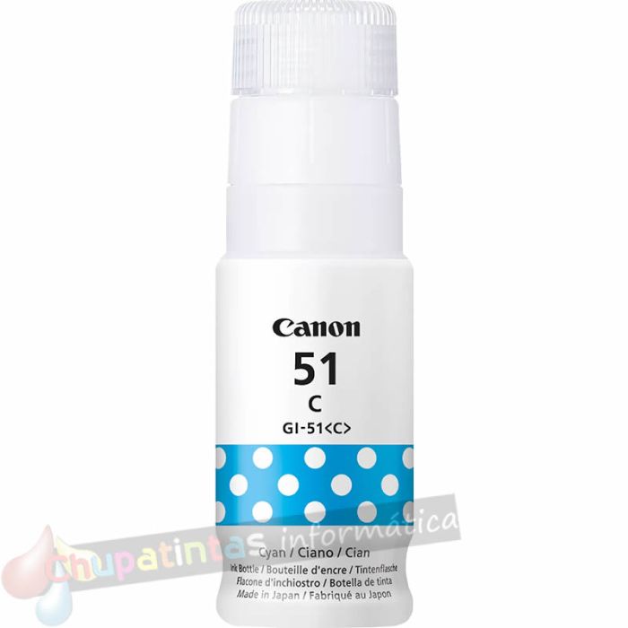 Canon GI51 Cian Botella de Tinta Original - GI51C/4546C001-2