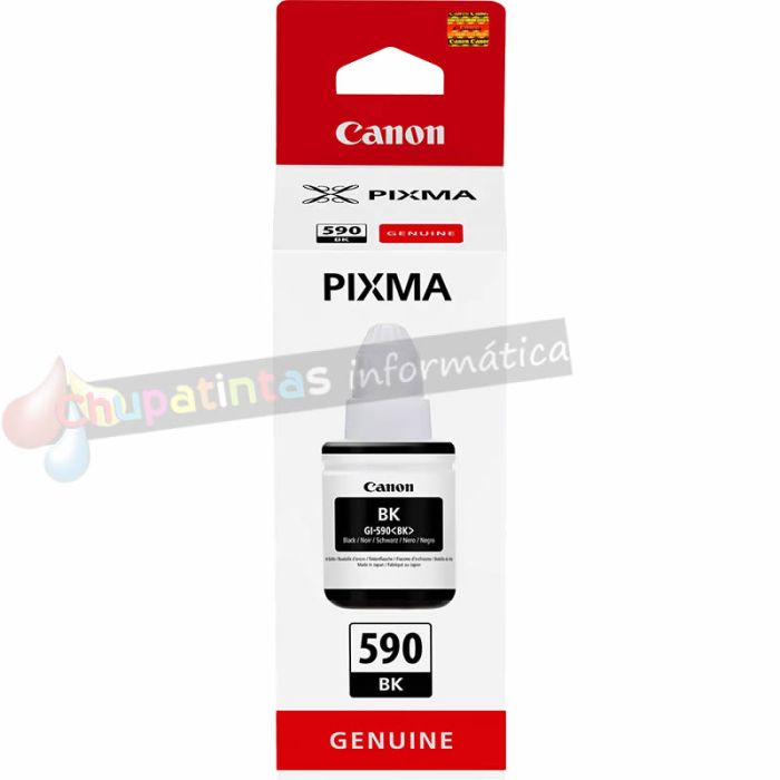 Canon GI590 Negro Botella de Tinta Original - GI590BK/1603C001-1