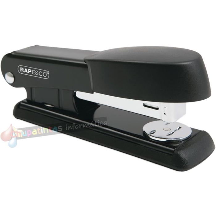 Rapesco Bowfin Grapadora Metálica de Sobremesa - Hasta 25 Hojas - Grapas 26/6, 24/6 - Grapado Cerrado y Abierto - Negro-1