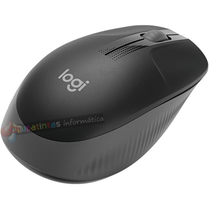 Logitech M190 Full Size Ratón Inalámbrico USB 1000dpi - 3 Botones - Gran Tamaño - Uso Ambidiestro - Color Negro/Gris Oscuro-2