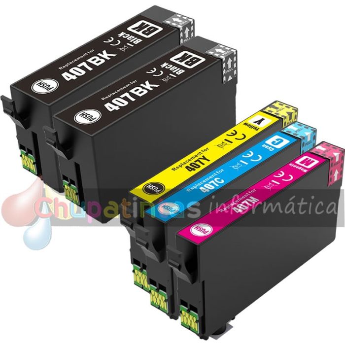 EPSON 407XL COMPATIBLE PACK AHORRO 5 CARTUCHOS
