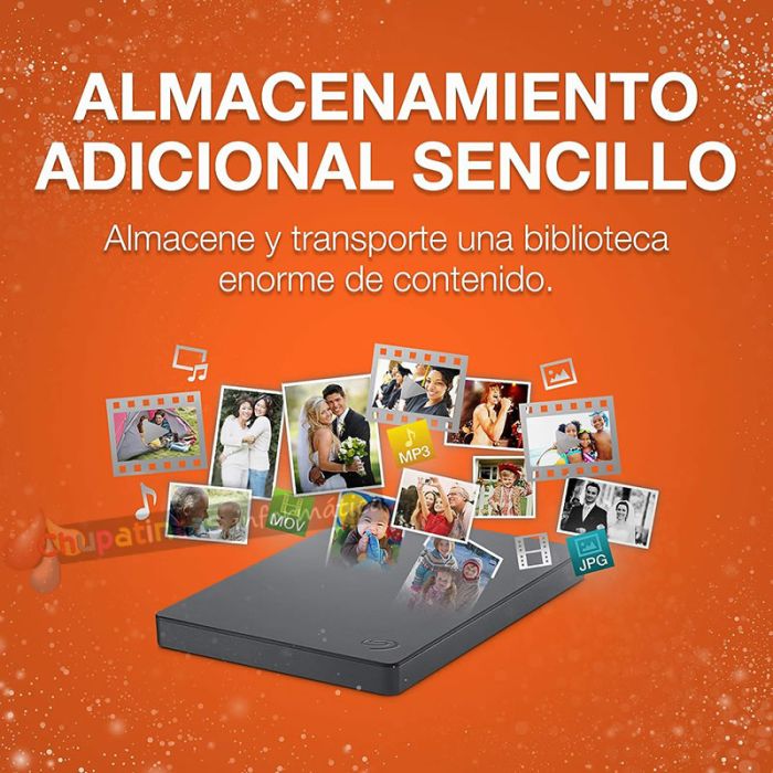 Seagate Disco Duro Externo 1TB 2.5" Basic - USB 3.2 Gen 1 - Color Plata-5