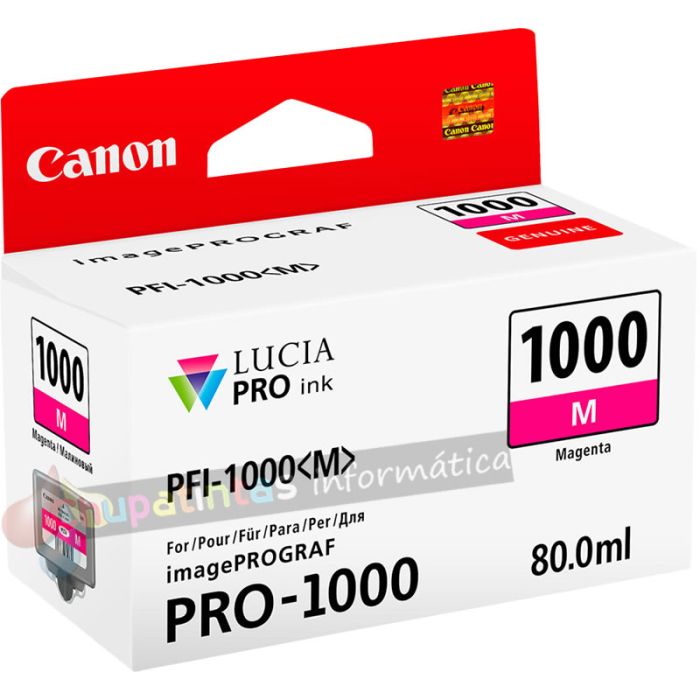 Canon PFI1000 Magenta Cartucho de Tinta Original - PFI1000M/0548C001-1