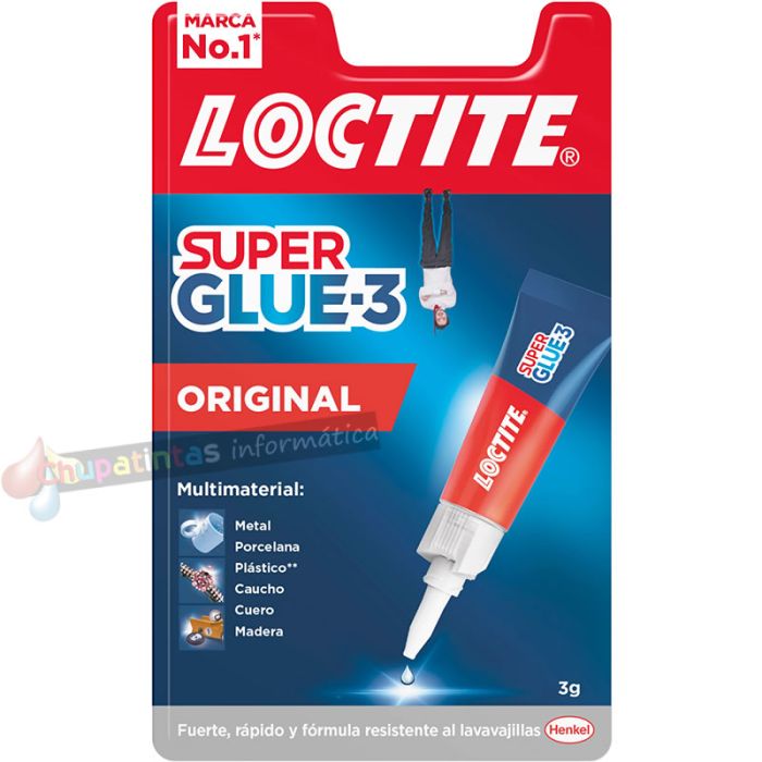 Loctite Súper Glue-3 Original Pegamento Transparente Instantáneo 3gr - Resistencia - Secado en 3 Segundos -1