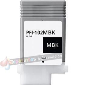 Canon PFI102 Negro Mate Cartucho de Tinta Pigmentada Genérico - Reemplaza 0894B001