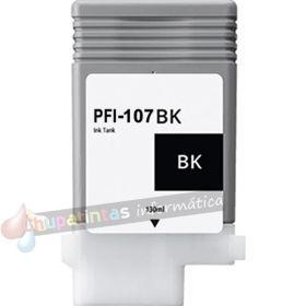Canon PFI107 Negro Cartucho de Tinta Genérico - Reemplaza PFI107BK/6705B001