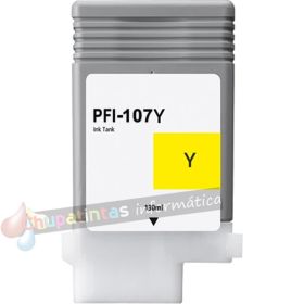Canon PFI107 Amarillo Cartucho de Tinta Genérico - Reemplaza PFI107Y/6708B001
