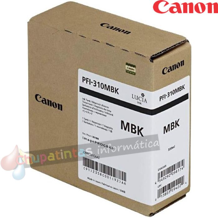 Canon PFI310 Negro Mate Cartucho de Tinta Original - 2358C001