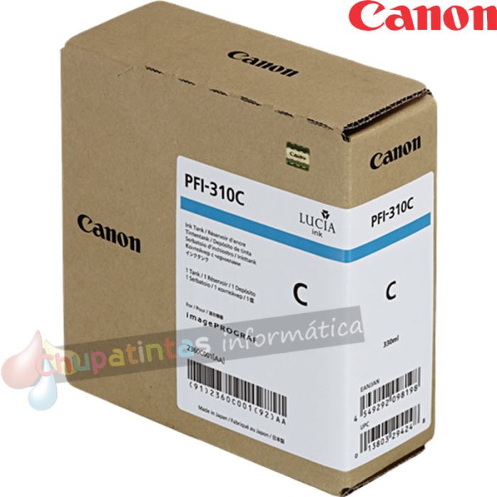 Canon PFI310 Cian Cartucho de Tinta Original - 2360C001