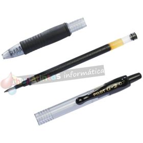 Pilot Bolígrafo de Gel G2 Rollerball Retráctil - Recargable - Punta de Bola Redonda 0.7mm -  Grip Ergonómico - Color Negro-3