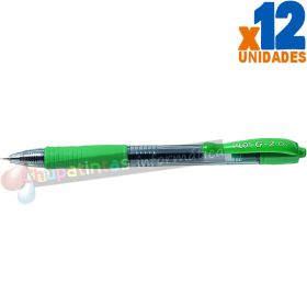 Pilot Bolígrafo de Gel G2 Rollerball Retráctil - Recargable - Punta de Bola Redonda 0.7mm -  Grip Ergonómico - Color Verde-1