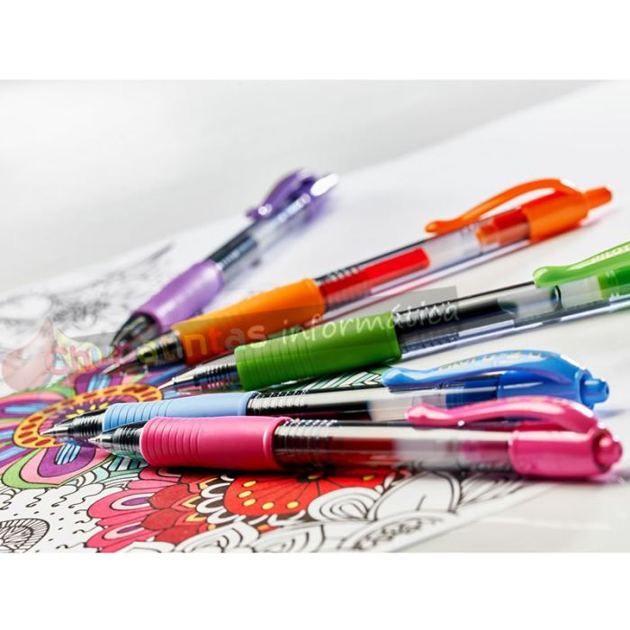 Pilot Bolígrafo de Gel G2 Rollerball Retráctil - Recargable - Punta de Bola Redonda 0.7mm -  Grip Ergonómico - Color Rosa-2