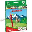 Alpino Pack de 18 Lapices de Colores Creativos - Mina de 3mm - Resistente a la Rotura - Bandeja Extraible - Colores Vivos y Brillantes Surtido