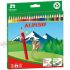 Alpino Pack de 24 Lápices de Colores Hexagonales - Mina de 3mm Resistente a la Rotura - Colores Vivos y Brillantes Surtido-1