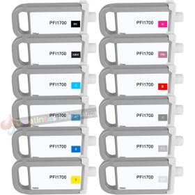 Canon PFI1700/PFI1300/PFI1100 Pack de 12 Cartuchos de Tinta Genéricos