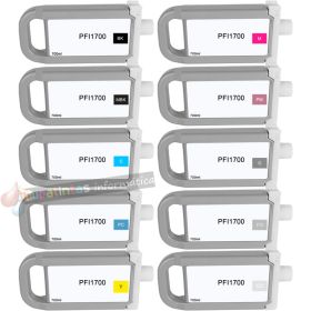 Canon PFI1700/PFI1300/PFI1100 Pack de 10 Cartuchos de Tinta Genéricos