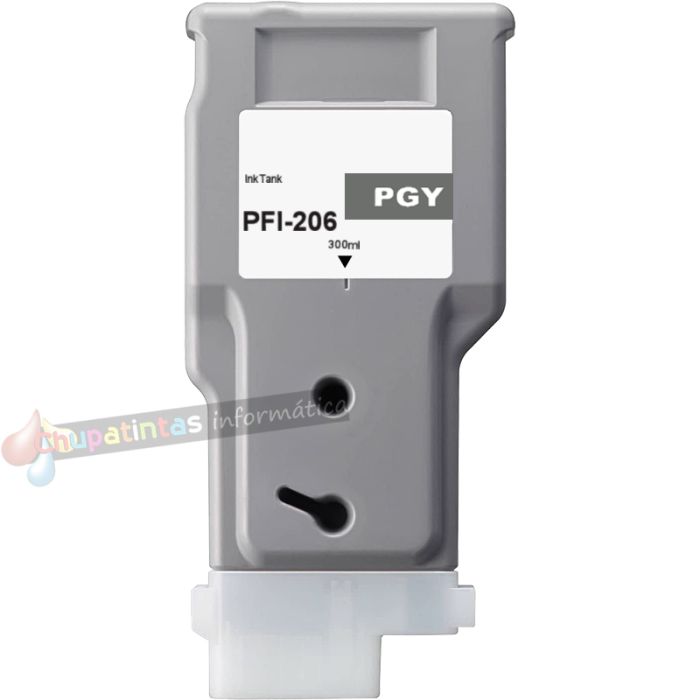 Canon PFI206 Gris Foto Cartucho de Tinta Pigmentada Genérico - Reemplaza PFI206PGY/5313B001