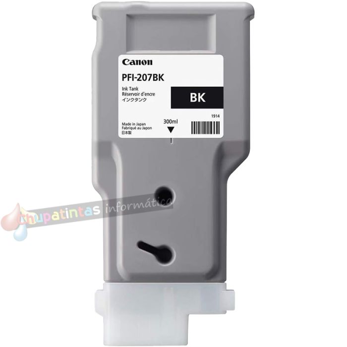 Canon PFI207 Negro Cartucho de Tinta Original - PFI207BK/8789B001-2