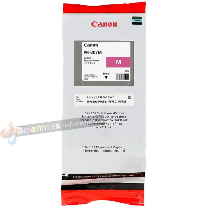 Canon PFI207 Magenta Cartucho de Tinta Original - PFI207M/8791B001-1